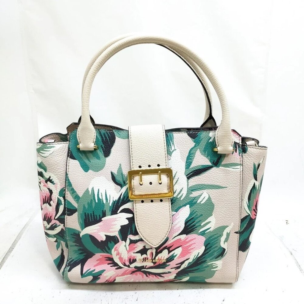 Burberry Tote Bag Beige Leather 1395133
